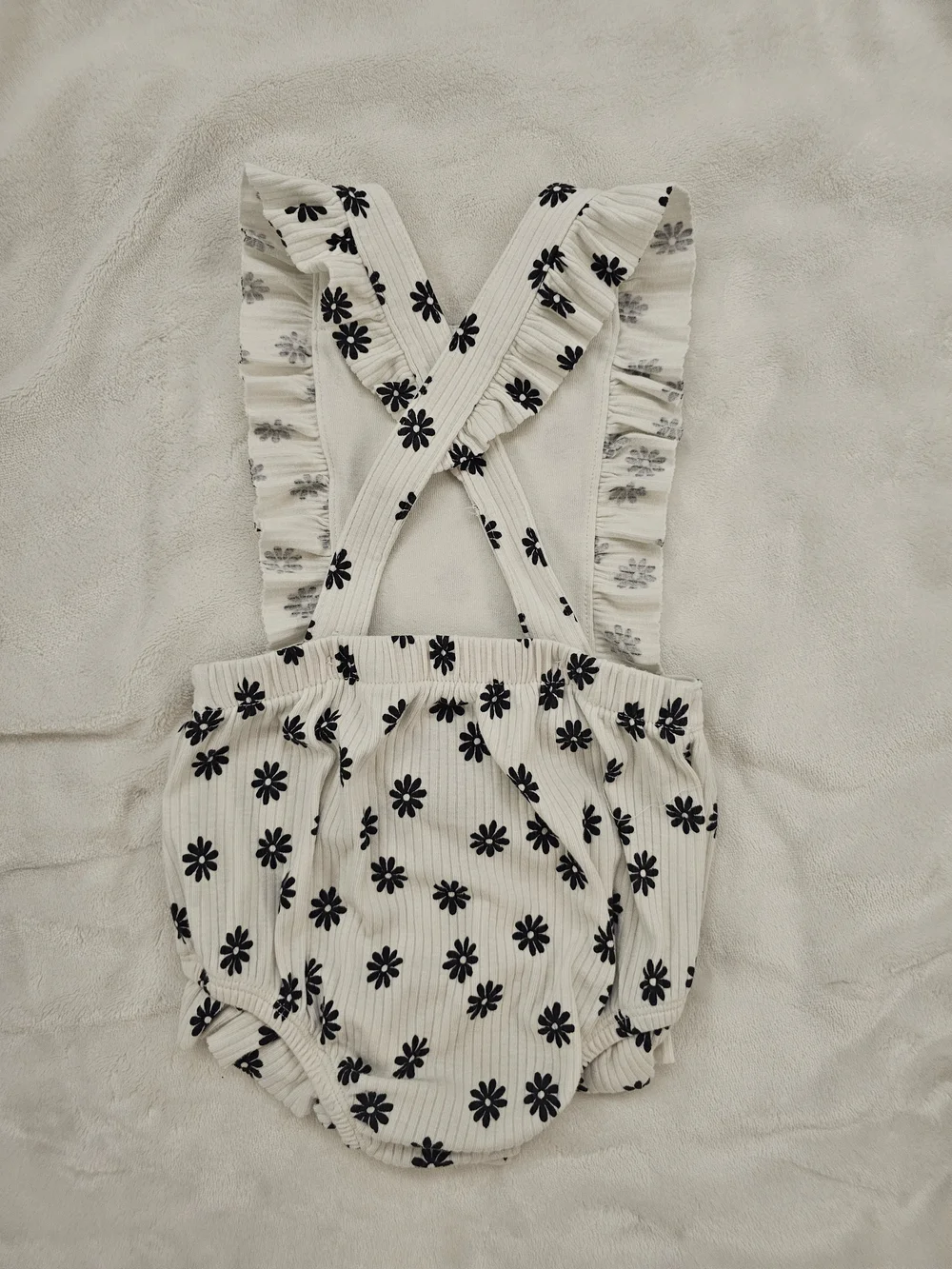 Cat & Jack Cream Floral Baby Romper